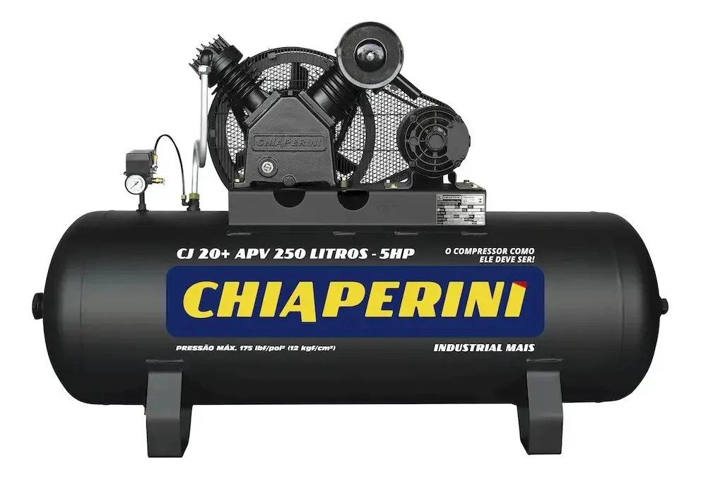 COMPRESSOR DE AR 250L 175LB 5HP TRIF CHIAPERINI